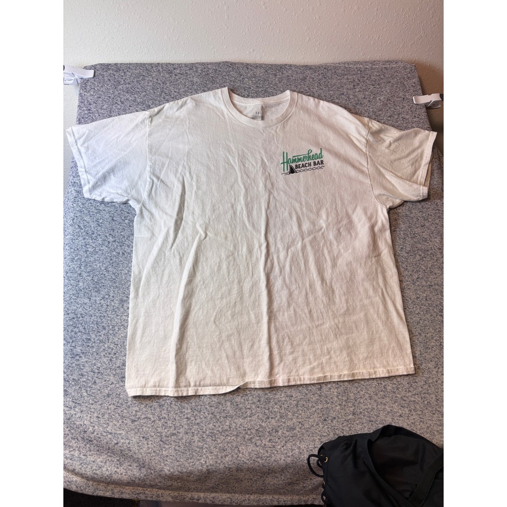 Dive Bar Shirt Club Hammerhead Beach Bar T-Shirt Mens XXL White Florida Shark